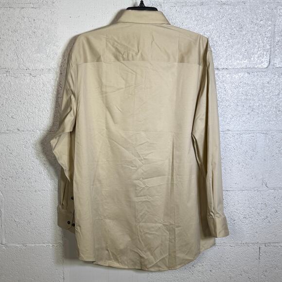 Alfani Men's Slim-Fit Temp Regulating Dress Shirt, Brown Rice 16-16.5 32-33 $65 - Picture 3 of 6